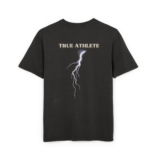 Acid Washed Oversize Tee - True Athlete Thunder Graphic